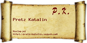 Pretz Katalin névjegykártya